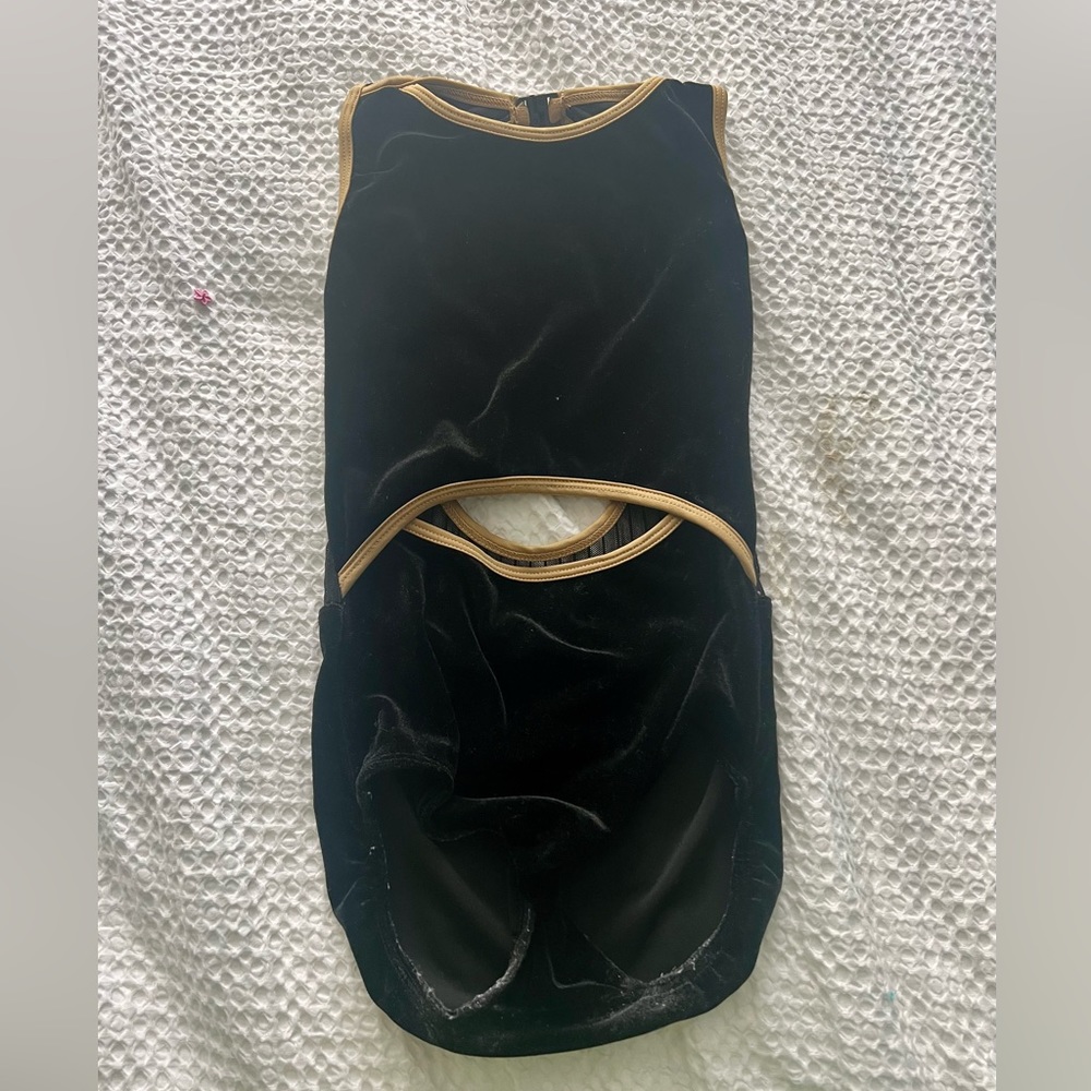 Five Dancewear Leotard, Black Velvet & Mesh, YL